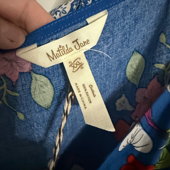 Matilda Jane Blue Floral Dress NWT XXL - Picture 8 of 8